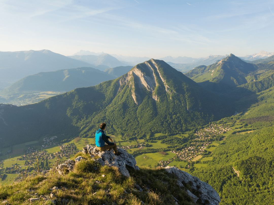 Vue sur les montagnes et forêts de Grenoble